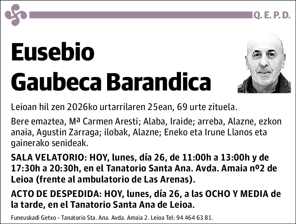 Eusebio Gaubeca Barandica