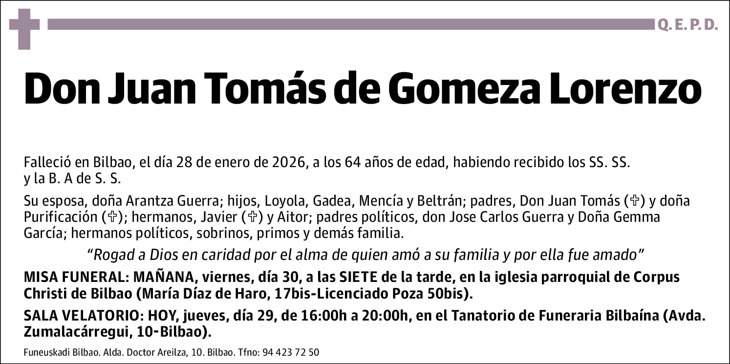 Juan Tomás de Gomeza Lorenzo