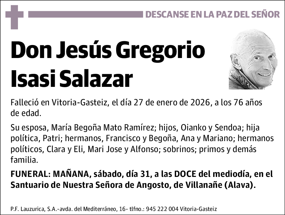 Jesus Gregorio Isasi Salazar
