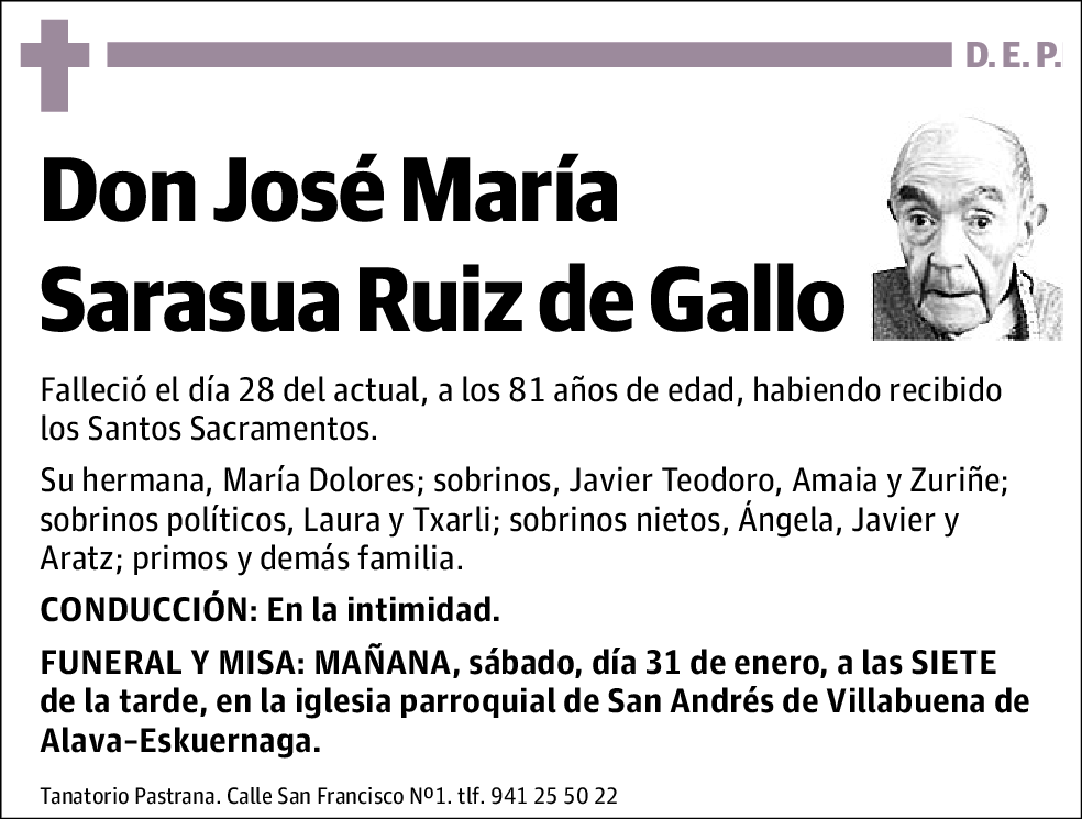 José María Sarasua Ruiz de Gallo