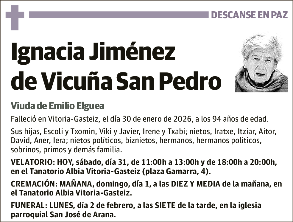 Ignacia Jiménez de Vicuña San Pedro