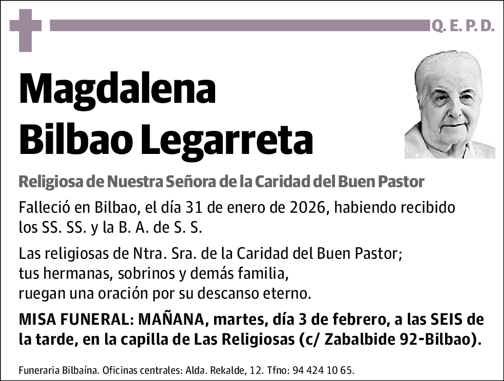 Magdalena Bilbao Legarreta