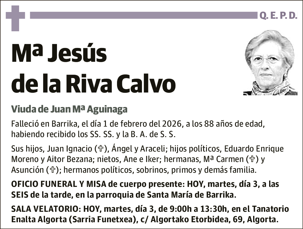 Mª Jesús de la Riva Calvo