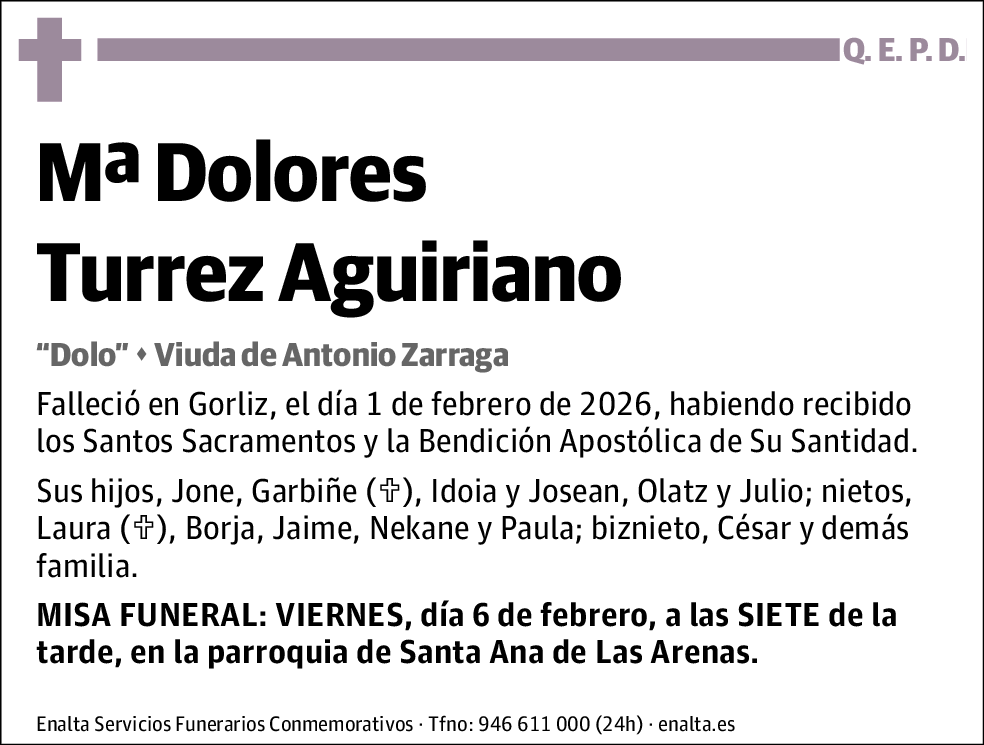 Dolores Turrez Aguiriano