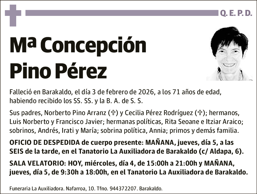 Mª Concepción Pino Pérez