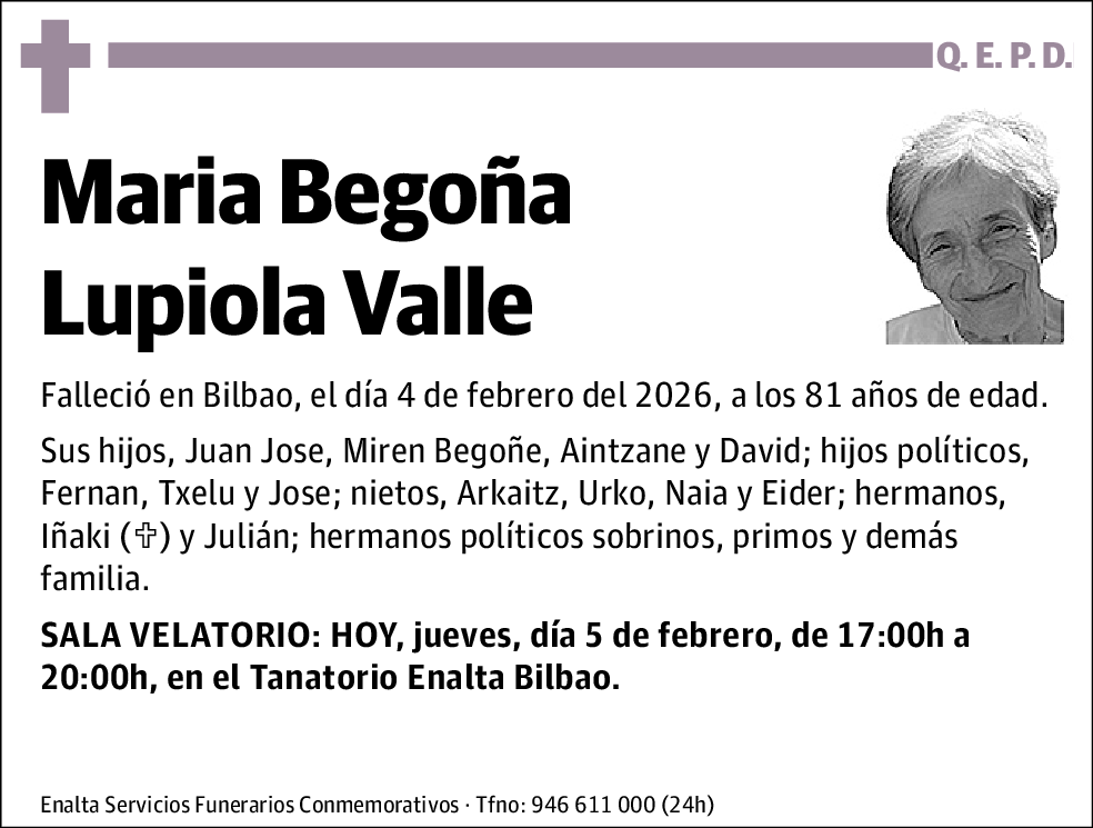 María Begoña Lupiola Valle
