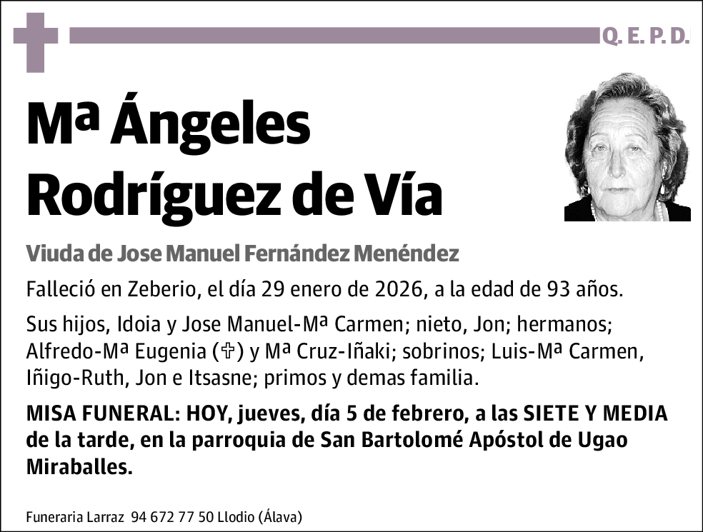 Mª Ángeles Rodríguez de Vía