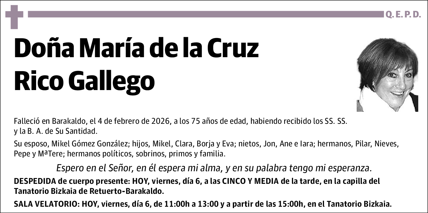 María de La Cruz Rico Gallego