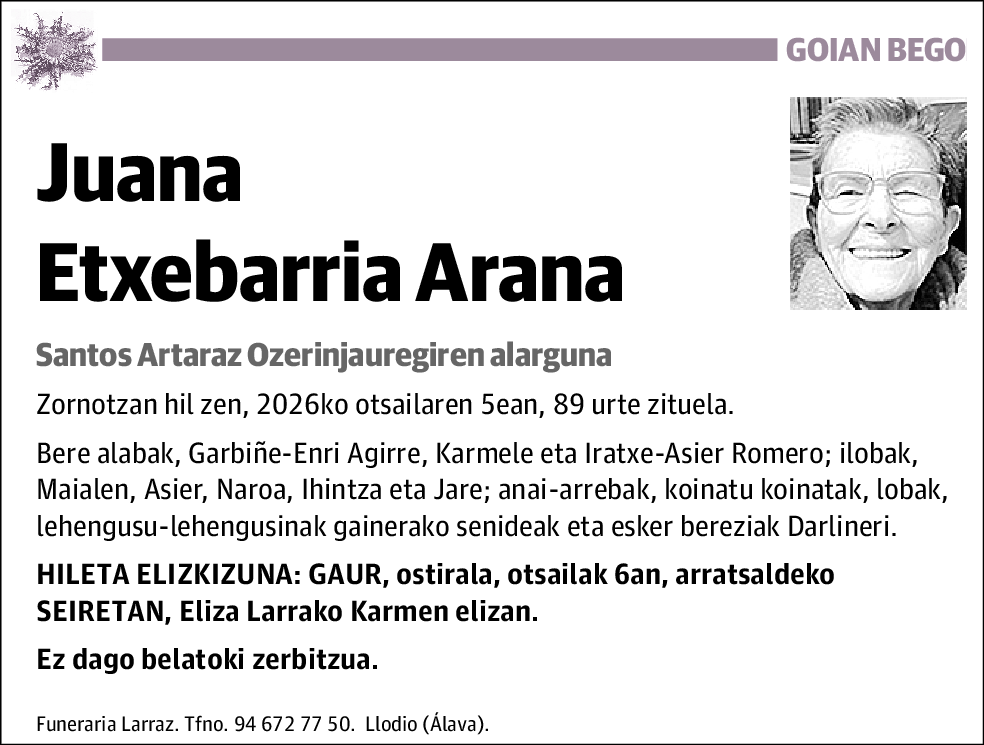 Juana Etxebarria Arana