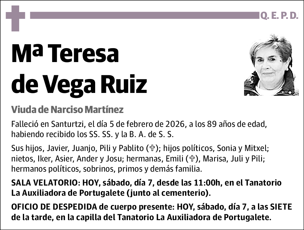 Mª Teresa de Vega Ruiz