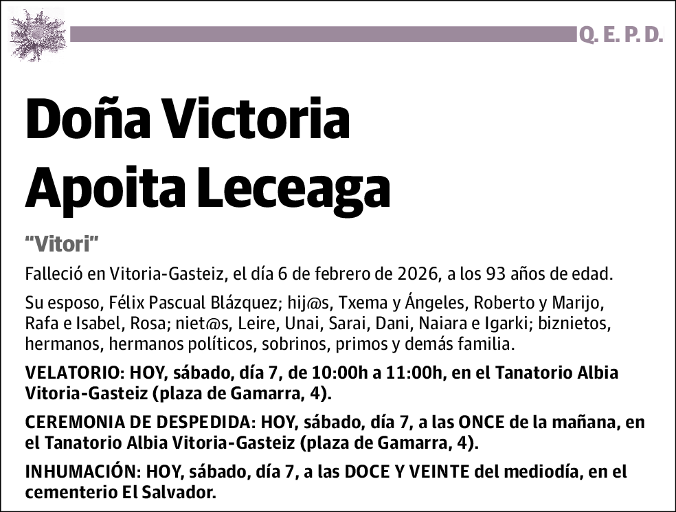 Victoria Apoita Leceaga