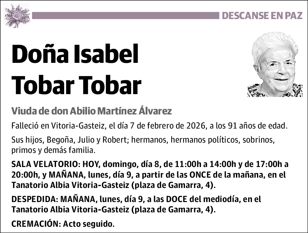 Isabel Tobar Tobar