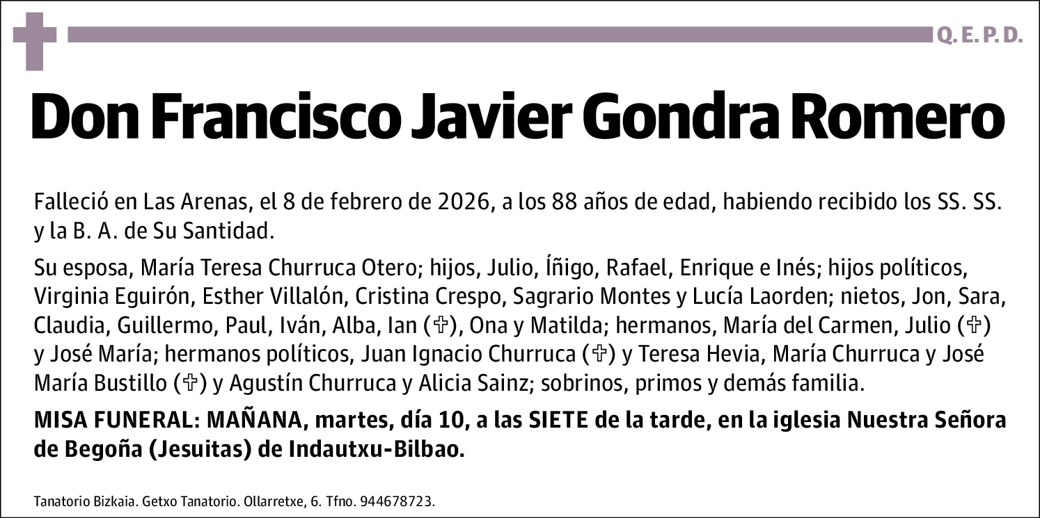 Francisco Javier Gondra Romero