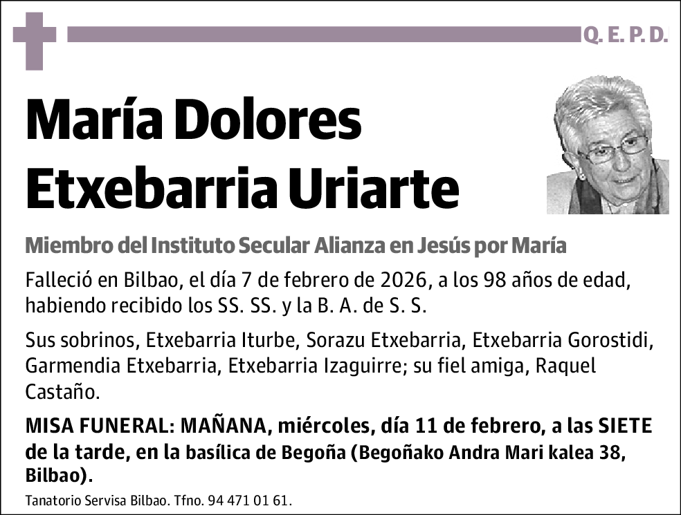 María Dolores Etxebarria Uriarte