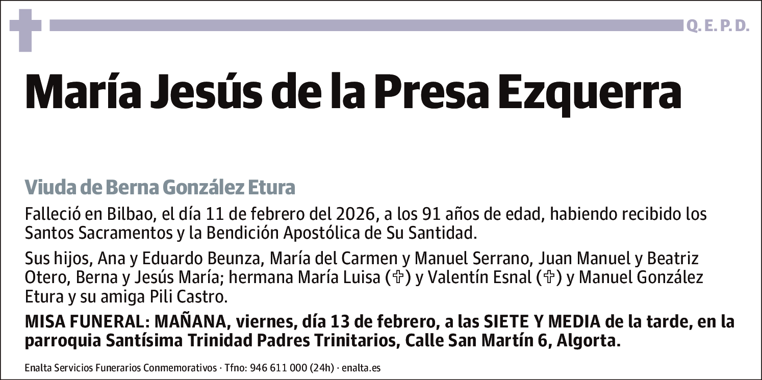 María Jesús de la Presa Ezquerra