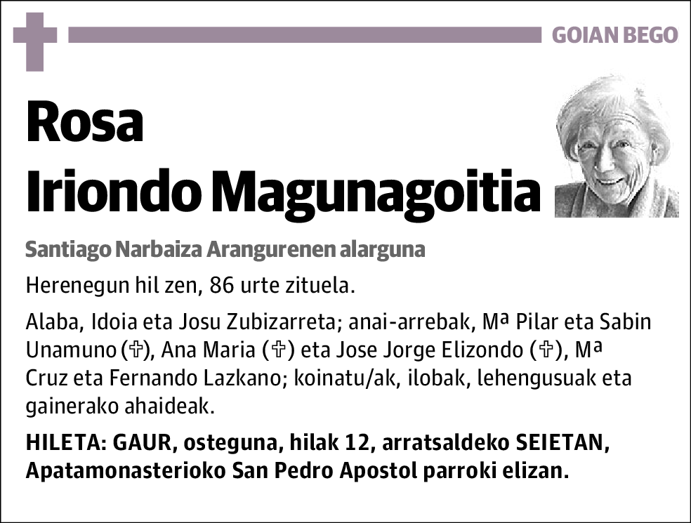 Rosa Iriondo Magunagoitia