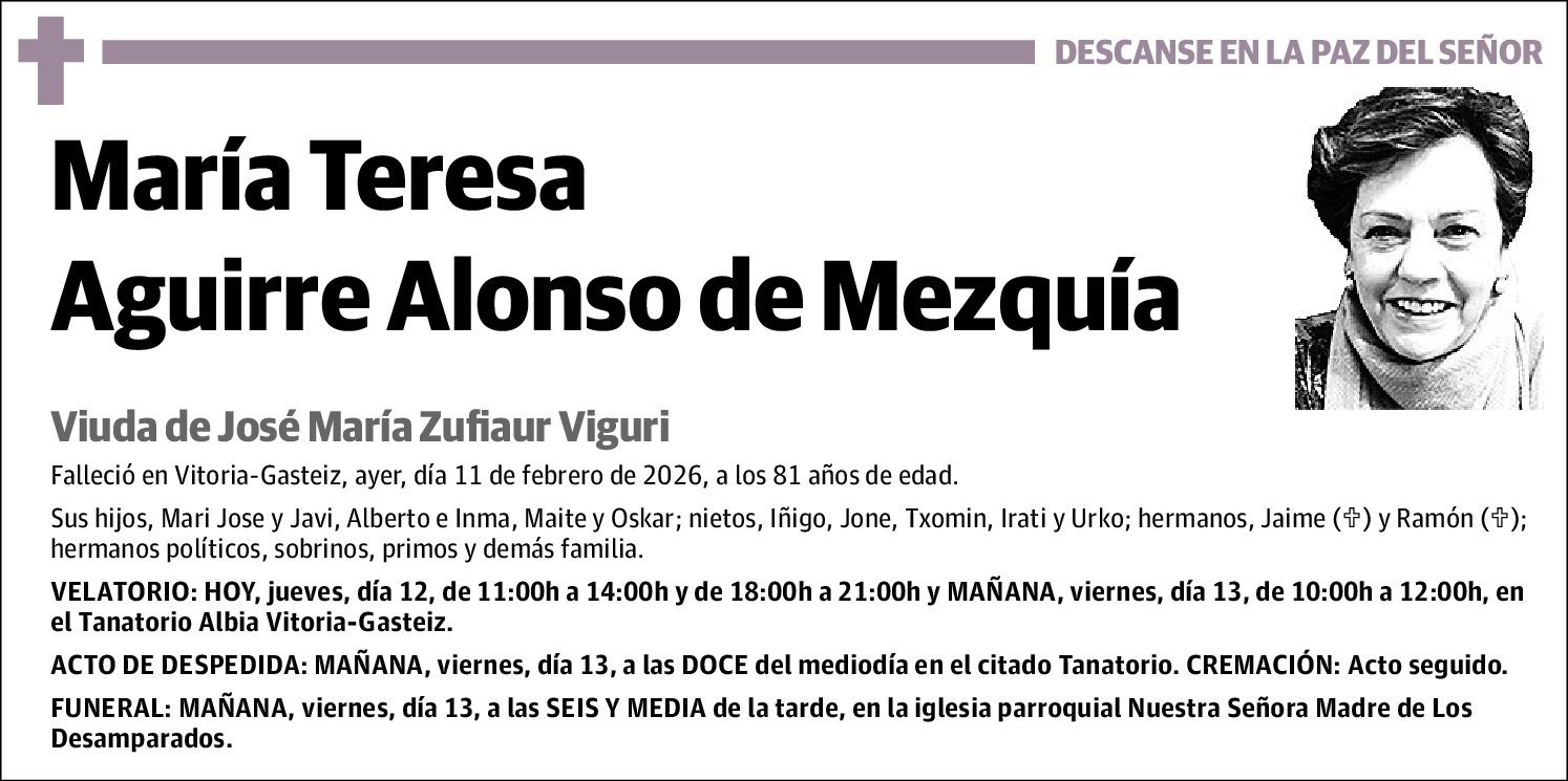 María Teresa Aguirre Alonso de Mezquía