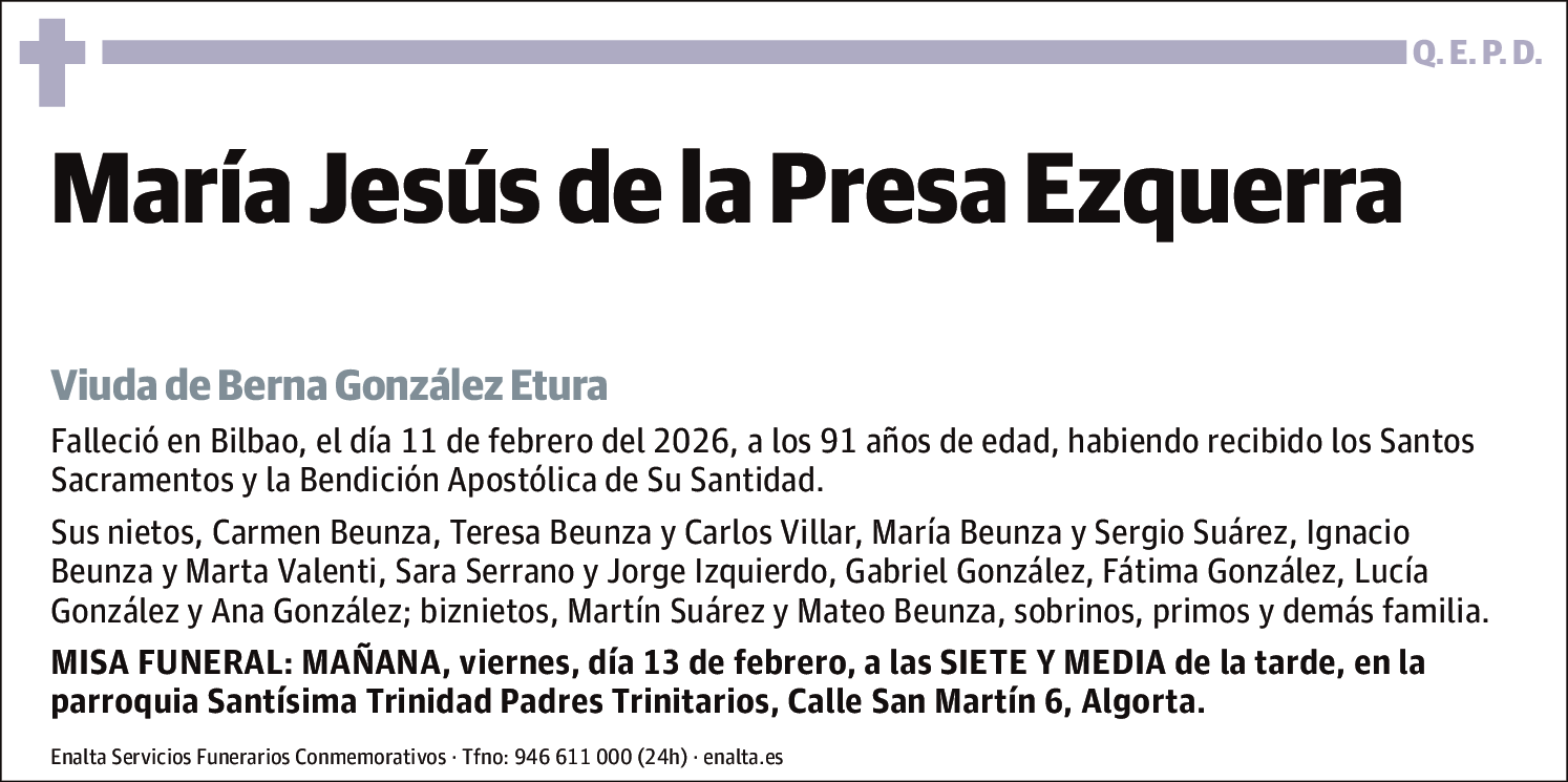 María Jesús de la Presa Ezquerra