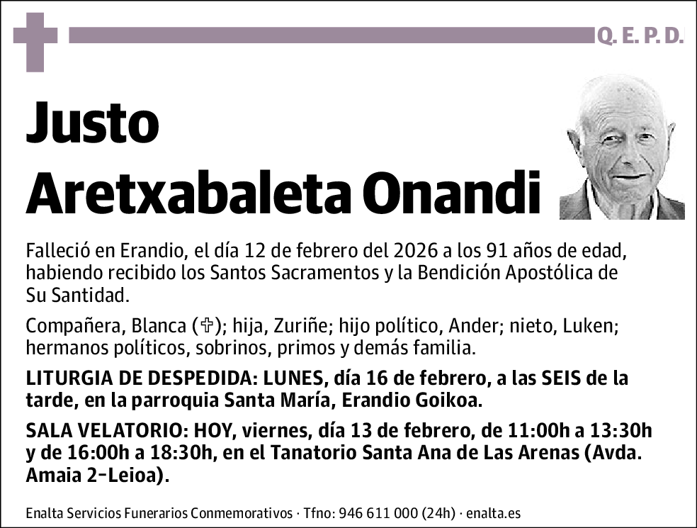 Justo Aretxabaleta Onandi