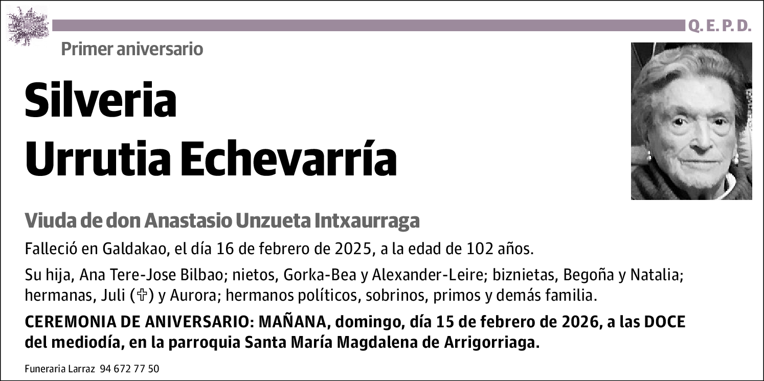 Silveria Urrutia Echevarría