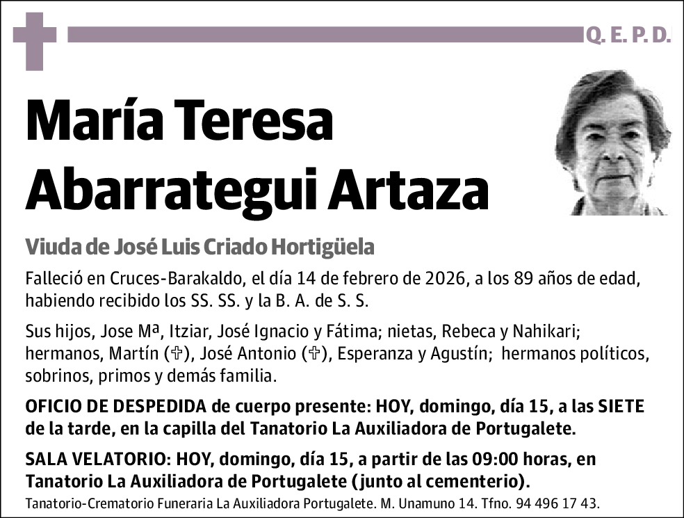 María Teresa Abarrategui Artaza