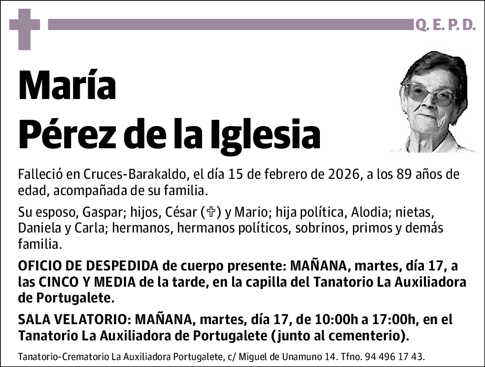 María Pérez de La Iglesia