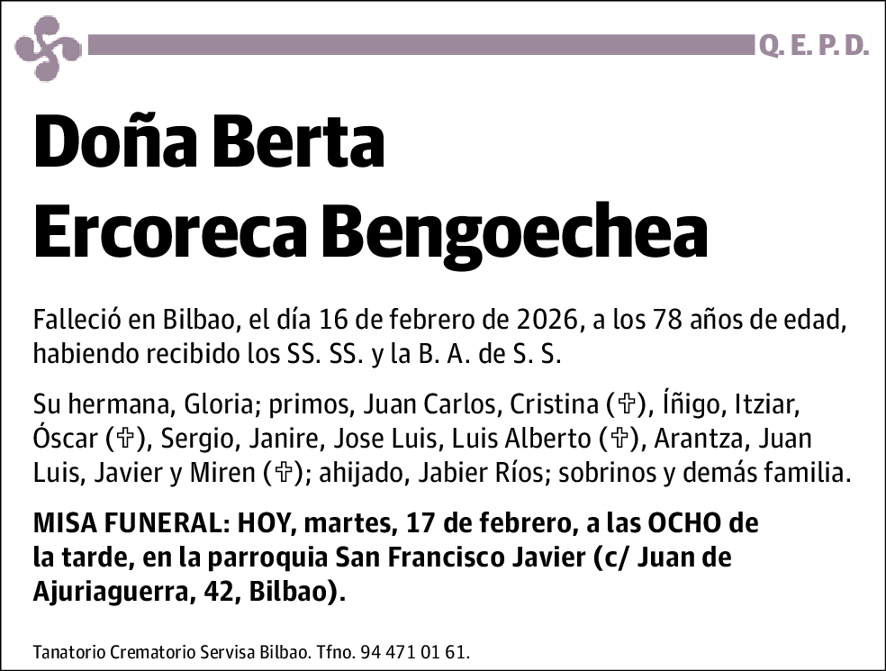 Berta Ercoreca Bengoechea