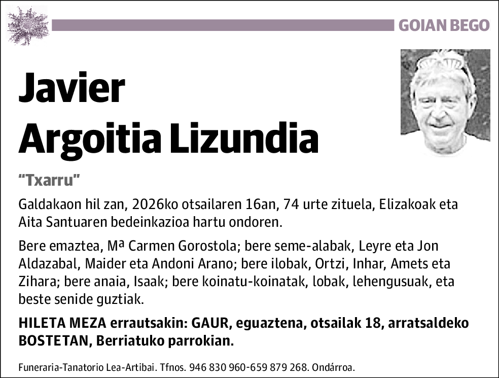 Javier Argoitia Lizundia