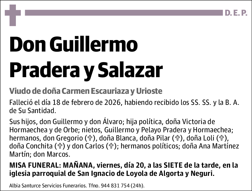 Guillermo Pradera Y Salazar