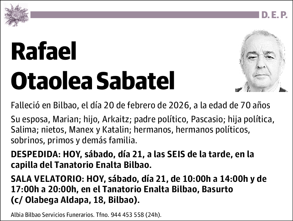 Rafael Otaolea Sabatel