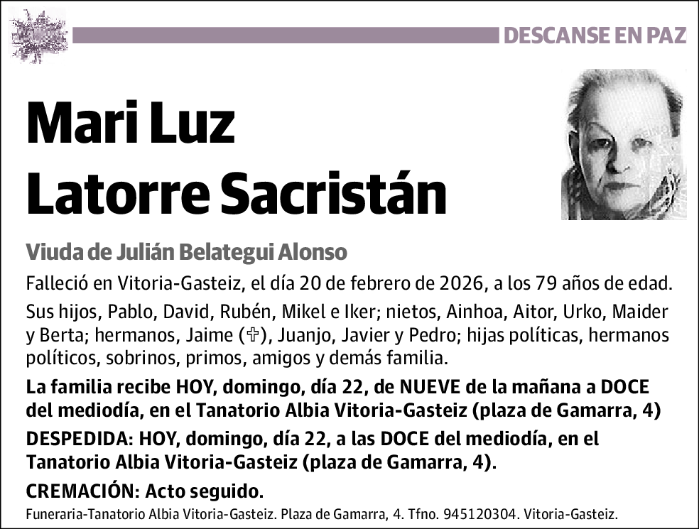 Mari Luz Latorre Sacristán