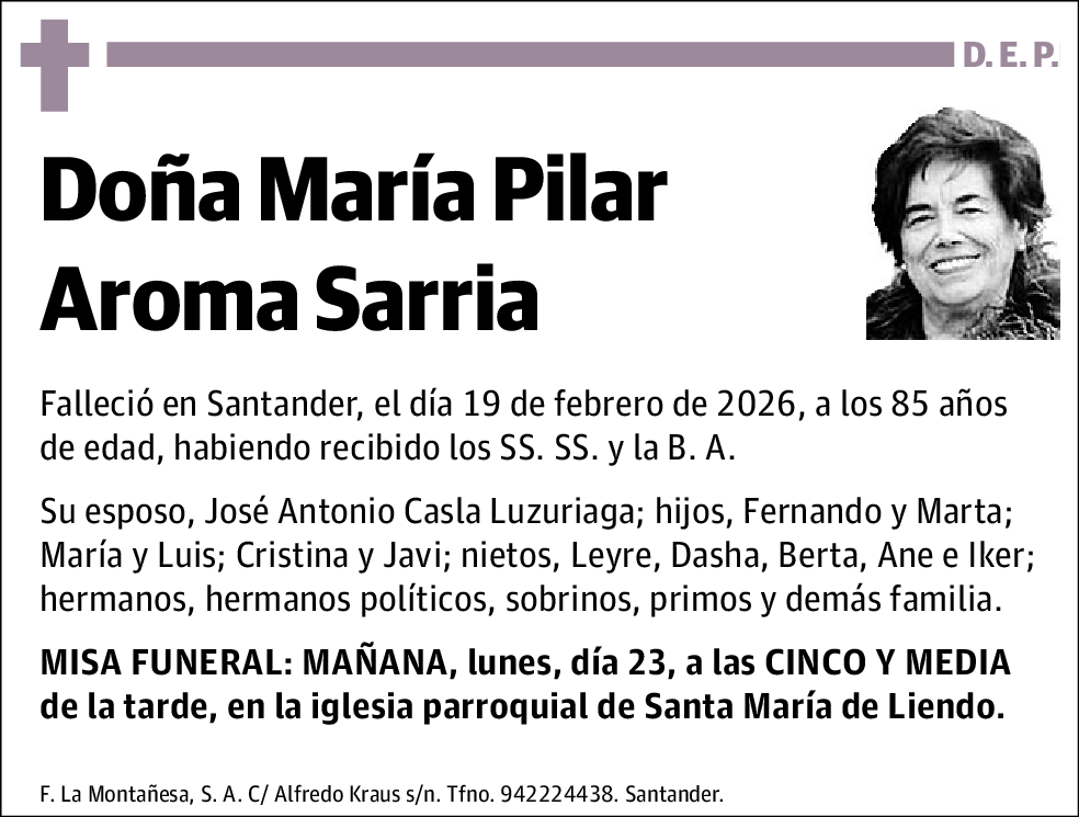 María Pilar Aroma Sarria