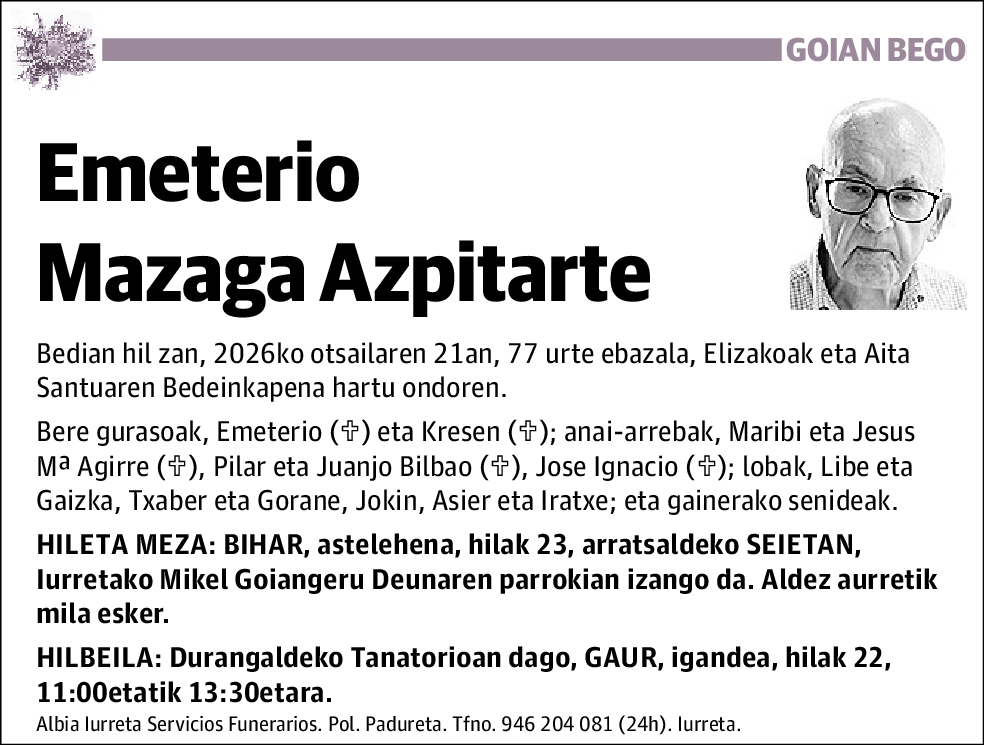 Emeterio Mazaga Azpitarte