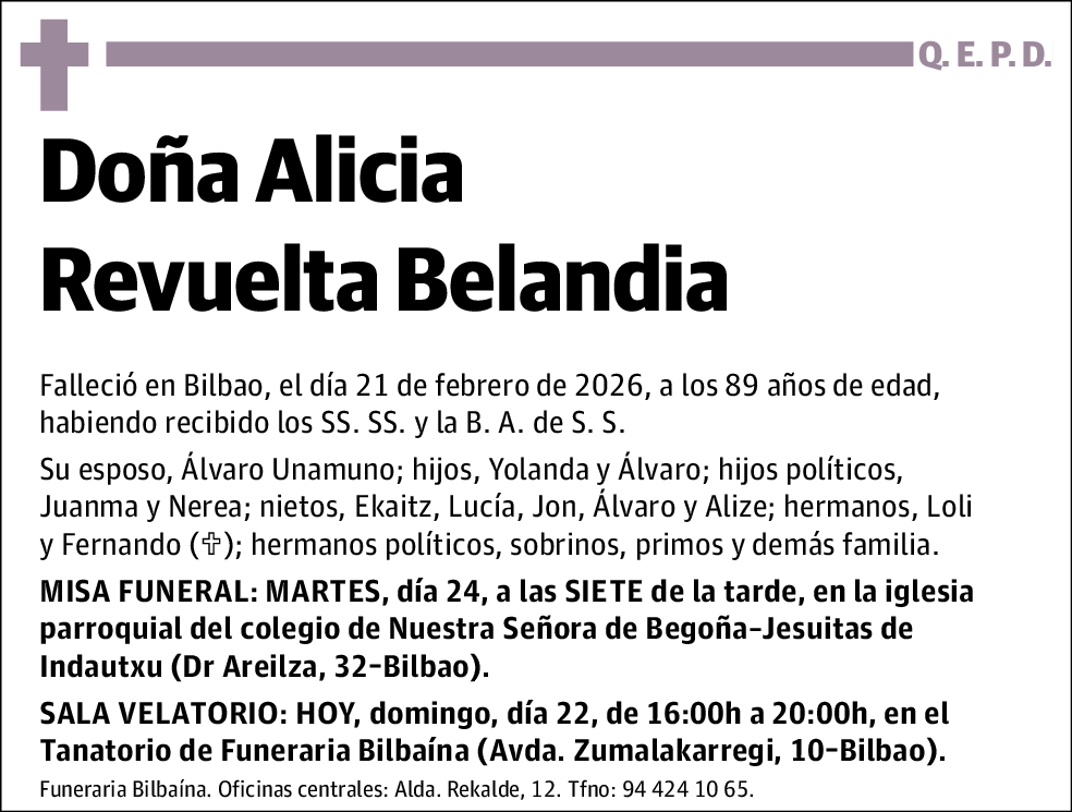Alicia Revuelta Belandia