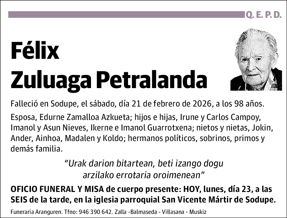 Félix Zuluaga Petralanda