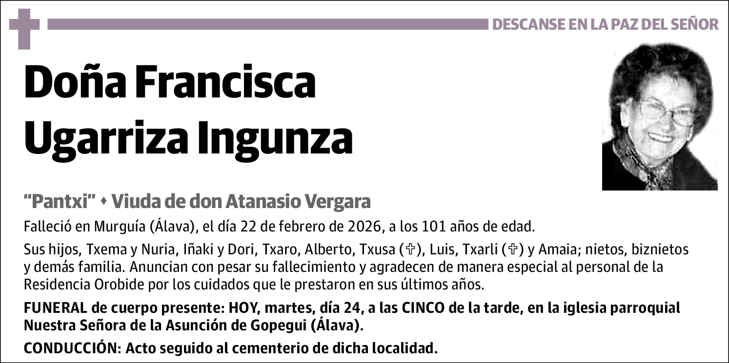 Francisca Ugarriza Ingunza