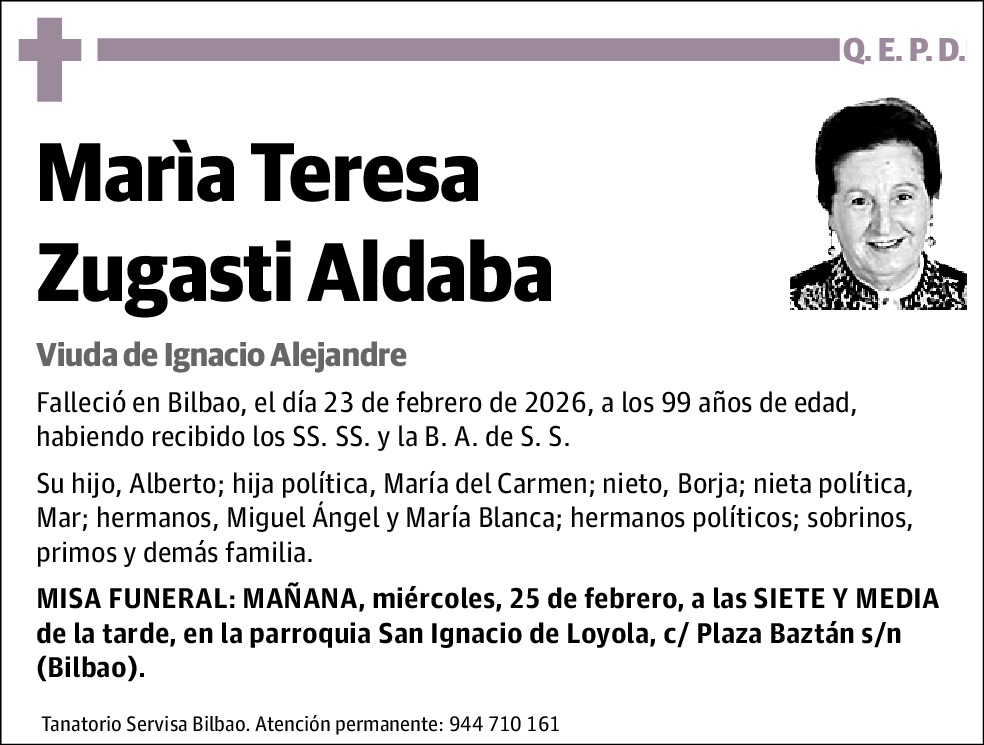María Teresa Zugasti Aldaba