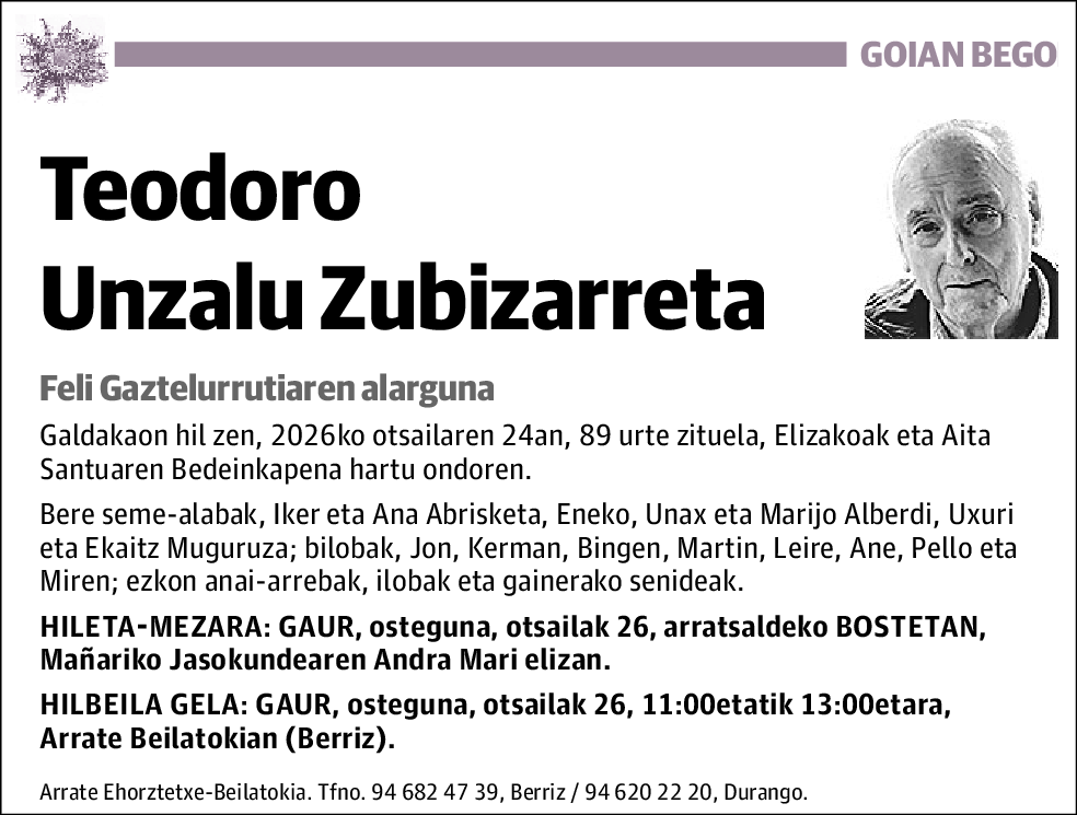 Teodoro Unzalu Zubizarreta