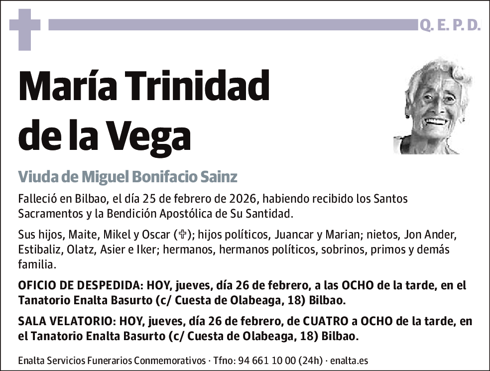 Maria Trinidad del la Vega Palacios