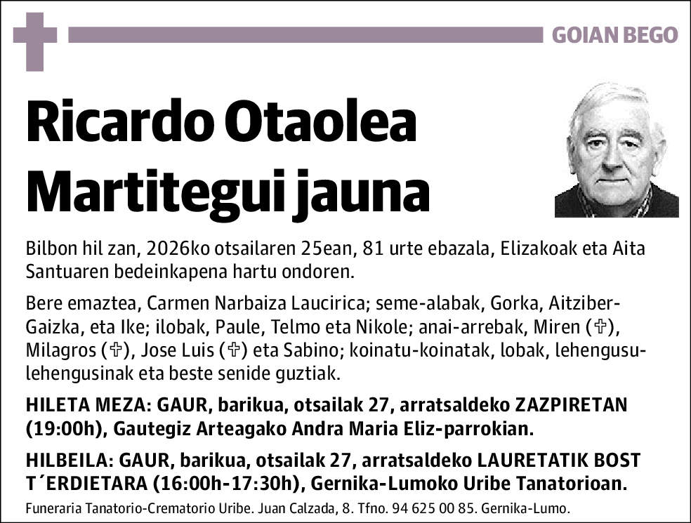 Ricardo Otaolea Martitegui