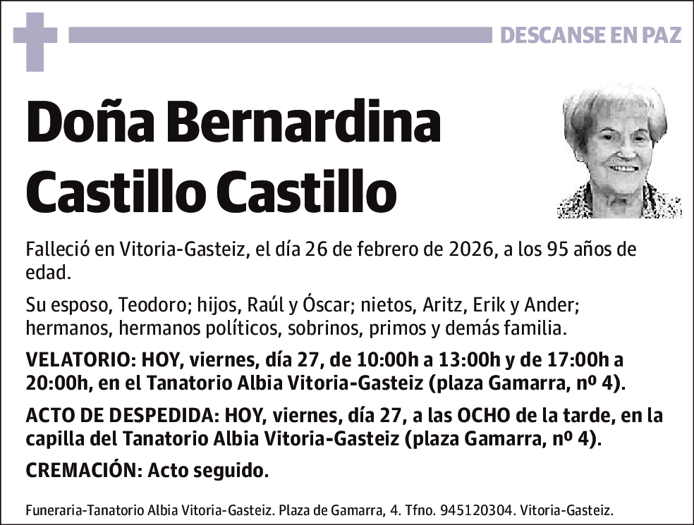 Bernardina Castillo Castillo