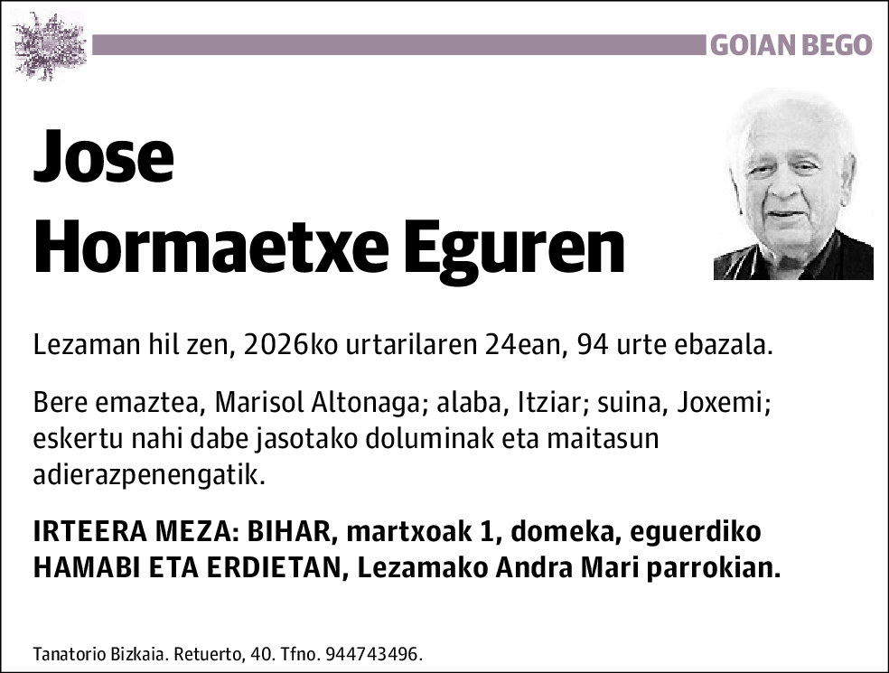 Jose Hormaetxe Eguren