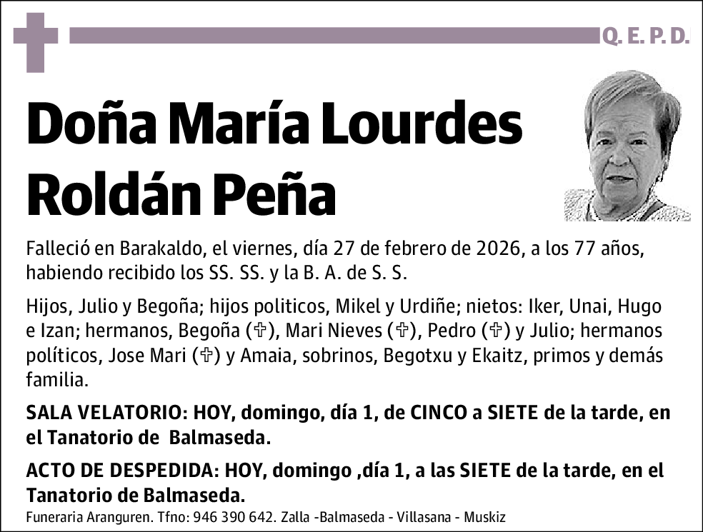 María Lourdes Roldán Peña