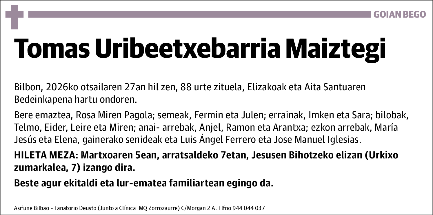 Tomas Uribeetxebarria Maiztegi