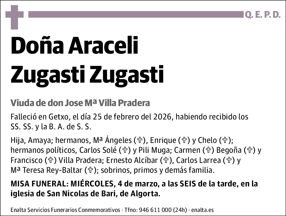 Araceli Zugasti Zugasti