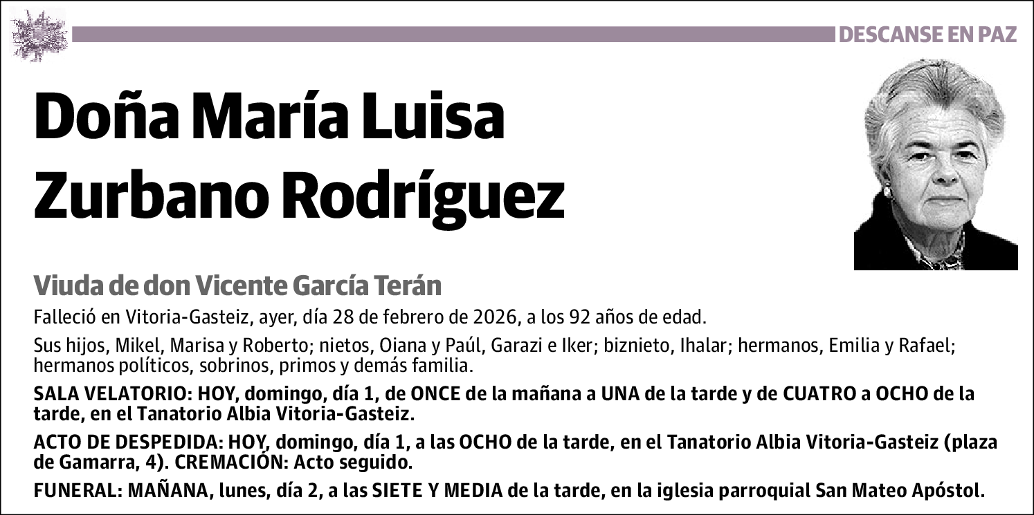 María Luisa Zurbano Rodríguez