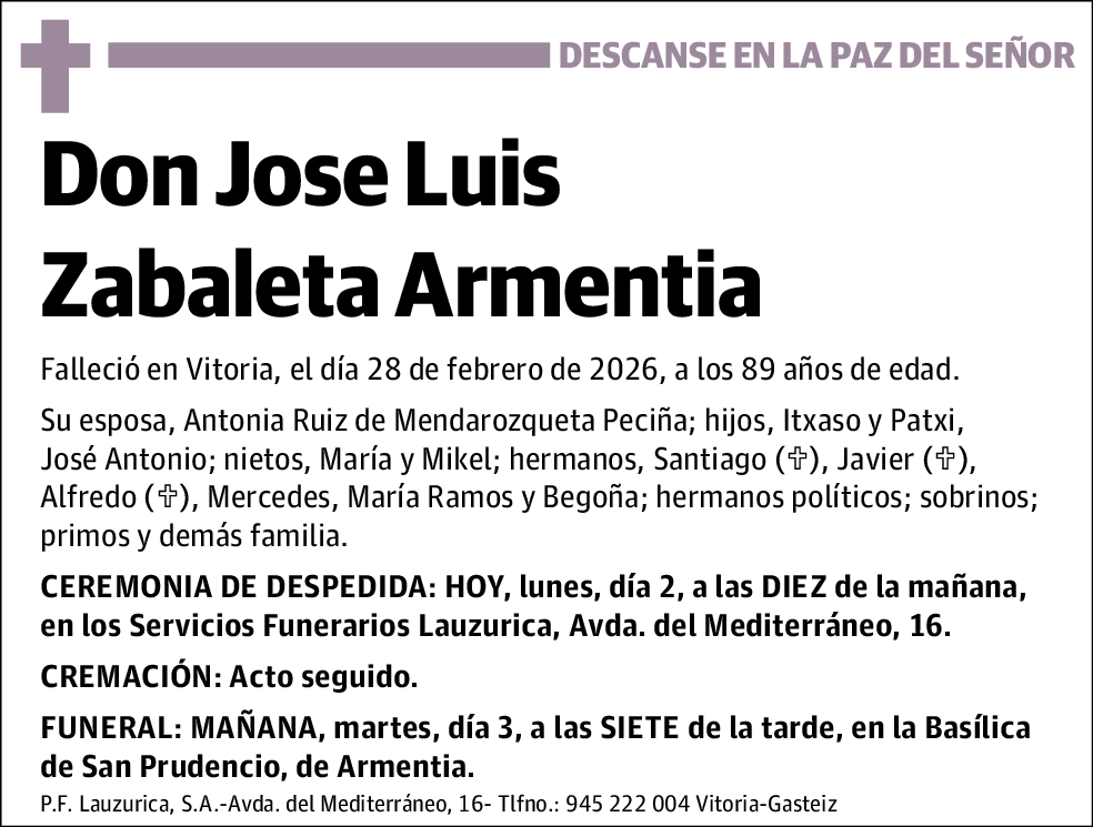 Jose Luis Zabaleta Armentia