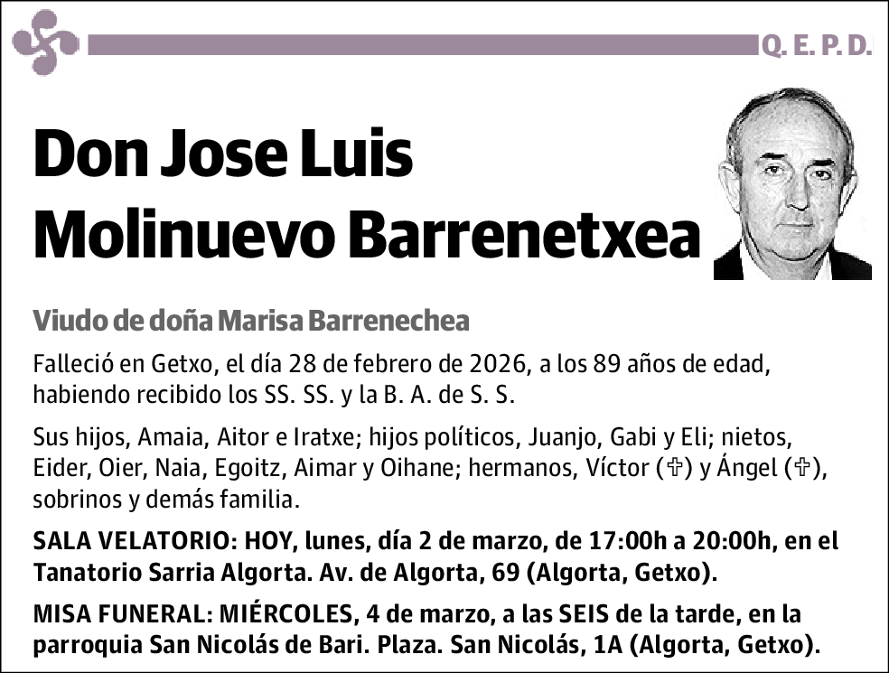 Jose Luis Molinuevo Barrenetxea