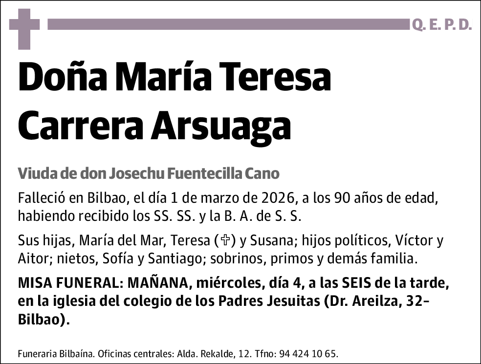 María Teresa Carrera Arsuaga
