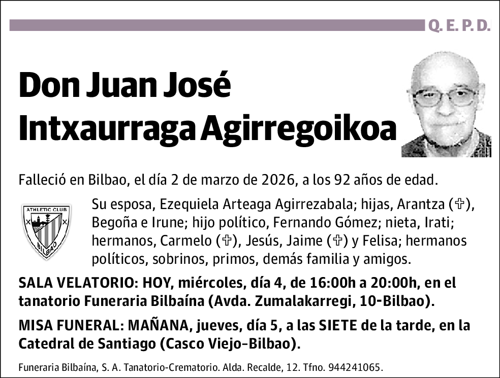 Juan José Intxaurraga Agirregoikoa